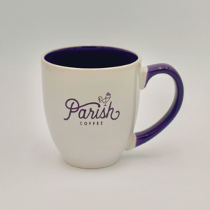 Parish Coffee Works Mug - White and Purple